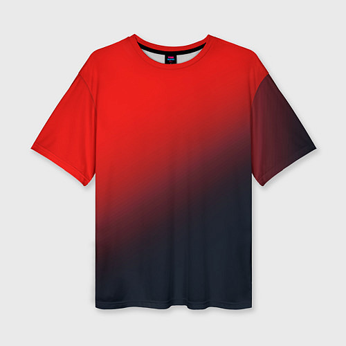 Женская футболка оверсайз RED / 3D-принт – фото 1