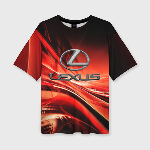 Женская футболка оверсайз LEXUS / 3D-принт – фото 1