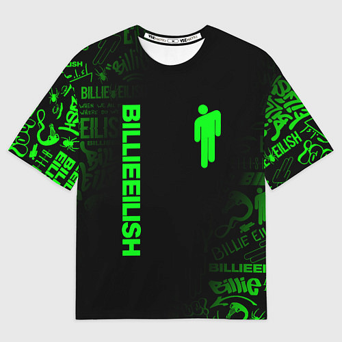Женская футболка оверсайз BILLIE EILISH БИЛЛИ АЙЛИШ / 3D-принт – фото 1