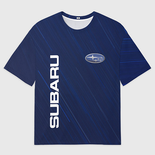 Женская футболка оверсайз SUBARU / 3D-принт – фото 1