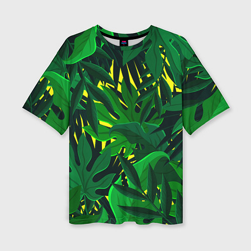 Женская футболка оверсайз В джунглях / 3D-принт – фото 1