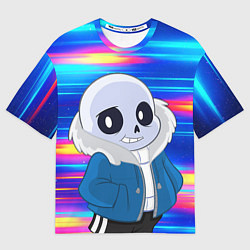 Футболка оверсайз женская Sans undertale Санс, цвет: 3D-принт