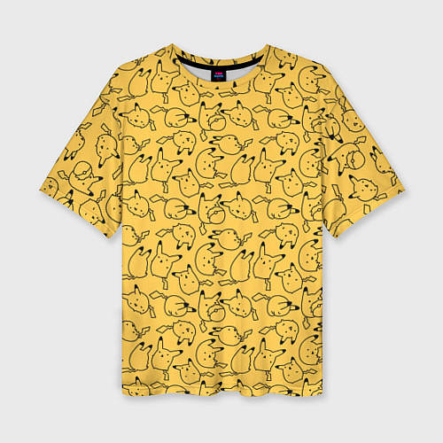 Женская футболка оверсайз Покемон Пикачу / 3D-принт – фото 1