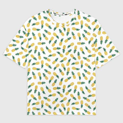 Женская футболка оверсайз Ананасы / 3D-принт – фото 1