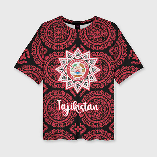 Женская футболка оверсайз Таджикистан / 3D-принт – фото 1