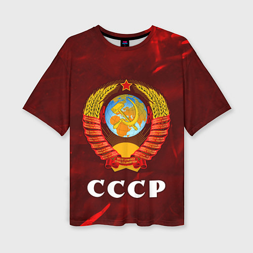 Женская футболка оверсайз СССР USSR / 3D-принт – фото 1
