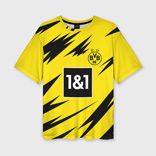 Женская футболка оверсайз HAALAND Borussia Dortmund / 3D-принт – фото 1
