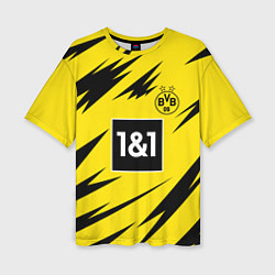 Футболка оверсайз женская HAALAND Borussia Dortmund, цвет: 3D-принт