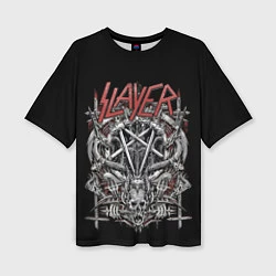 Женская футболка оверсайз Slayer