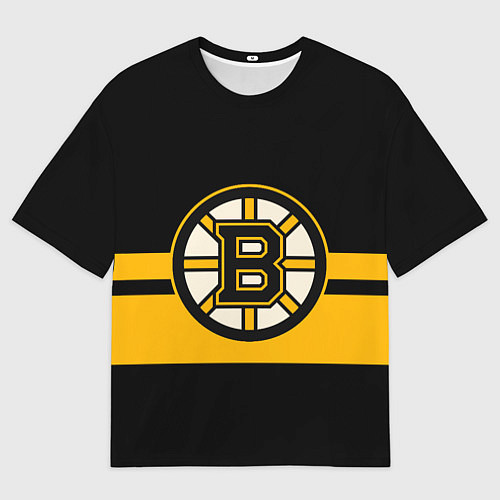 Женская футболка оверсайз BOSTON BRUINS NHL / 3D-принт – фото 1
