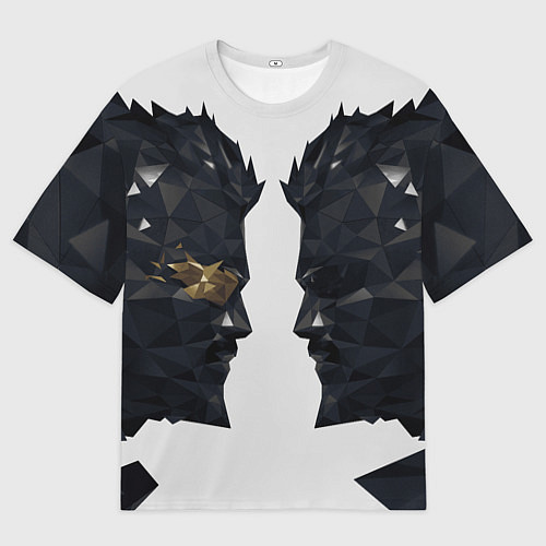 Женская футболка оверсайз Отражение Адама Дженсена Deus Ex / 3D-принт – фото 1