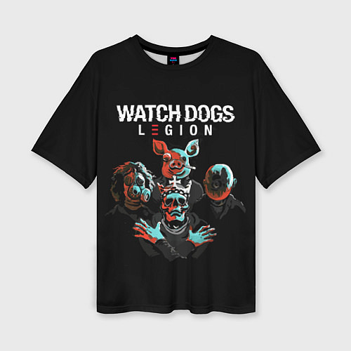 Женская футболка оверсайз Watch Dogs Legion / 3D-принт – фото 1