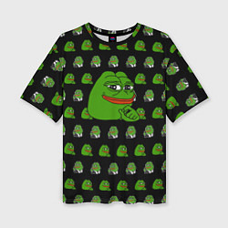 Женская футболка оверсайз Frog Pepe
