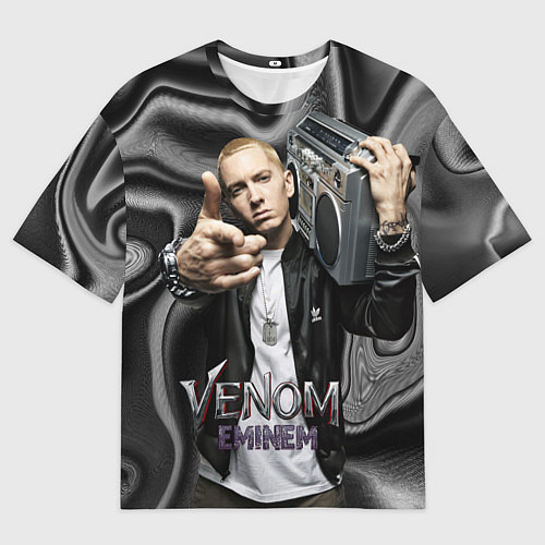 Женская футболка оверсайз Eminem-Venom / 3D-принт – фото 1