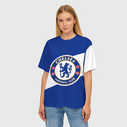 Футболка оверсайз женская Chelsea SPORT, цвет: 3D-принт — фото 2