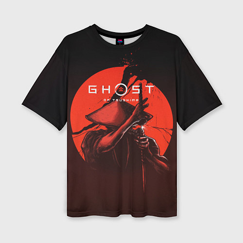 Женская футболка оверсайз Ghost of Tsushima / 3D-принт – фото 1