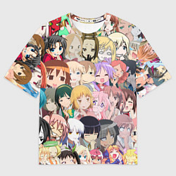 Футболка оверсайз женская АНИМЕ ONE, цвет: 3D-принт