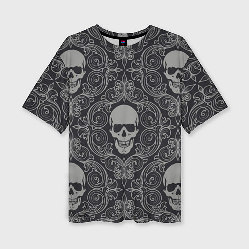 Женская футболка оверсайз Skulls / 3D-принт – фото 1