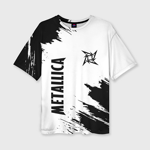 Женская футболка оверсайз METALLICA МЕТАЛЛИКА / 3D-принт – фото 1