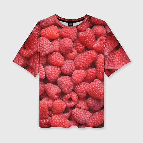Женская футболка оверсайз Малина / 3D-принт – фото 1