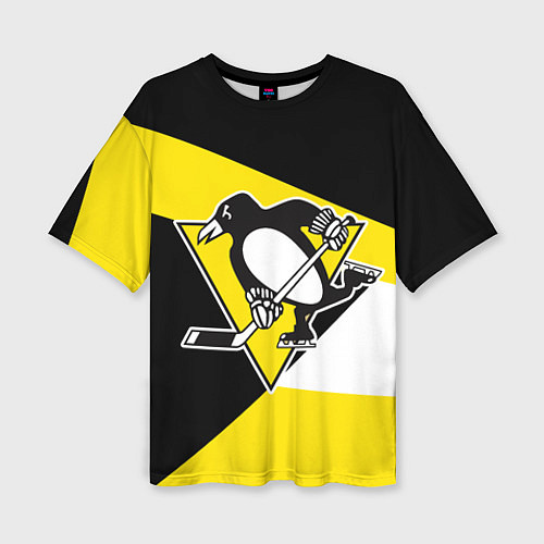 Женская футболка оверсайз Pittsburgh Penguins Exclusive / 3D-принт – фото 1