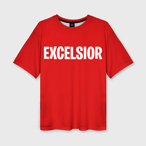 Женская футболка оверсайз EXCELSIOR / 3D-принт – фото 1