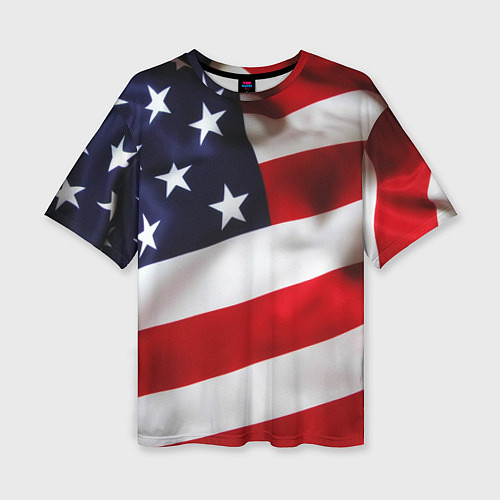 Женская футболка оверсайз США USA / 3D-принт – фото 1