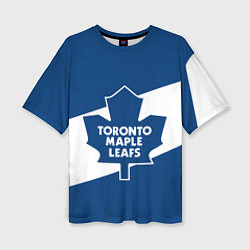 Женская футболка оверсайз Торонто Мейпл Лифс