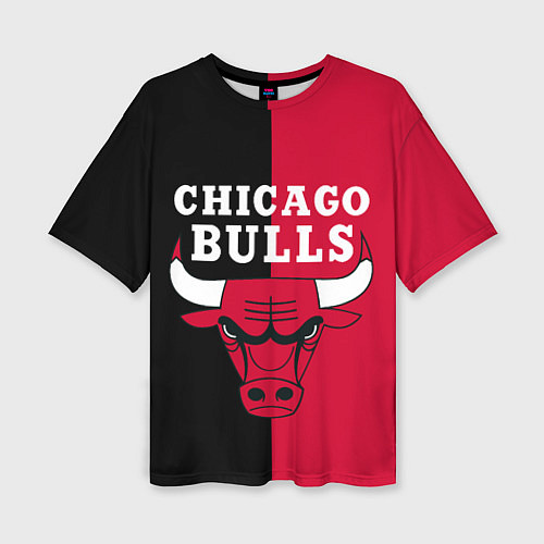 Женская футболка оверсайз Чикаго Буллз / 3D-принт – фото 1
