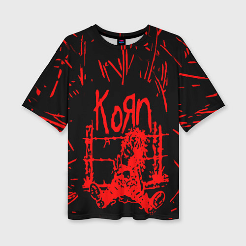 Женская футболка оверсайз Korn / 3D-принт – фото 1