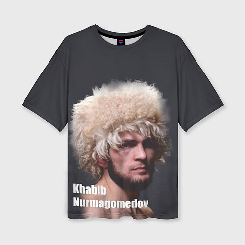 Женская футболка оверсайз Хабиб Нурмагомедов / 3D-принт – фото 1