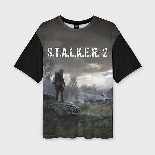 Женская футболка оверсайз STALKER 2 / 3D-принт – фото 1