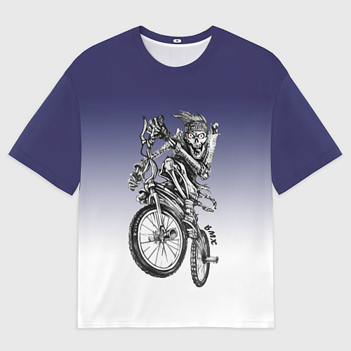 Женская футболка оверсайз BMX / 3D-принт – фото 1