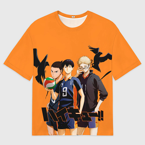 Женская футболка оверсайз Haikyu Team / 3D-принт – фото 1