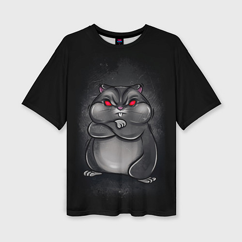 Женская футболка оверсайз HAMSTER / 3D-принт – фото 1