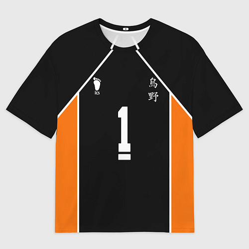 Женская футболка оверсайз Форма капитана Haikyuu!! / 3D-принт – фото 1