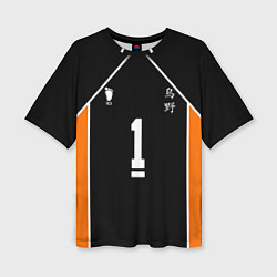 Женская футболка оверсайз Форма капитана Haikyuu!!