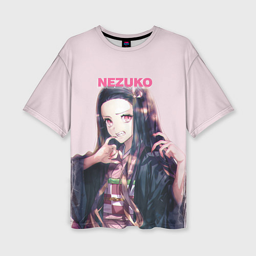 Женская футболка оверсайз Nezuko / 3D-принт – фото 1