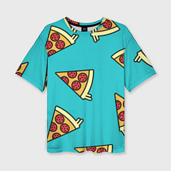 Женская футболка оверсайз Пицца