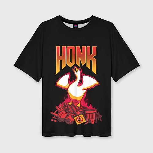 Женская футболка оверсайз HONK Goose / 3D-принт – фото 1