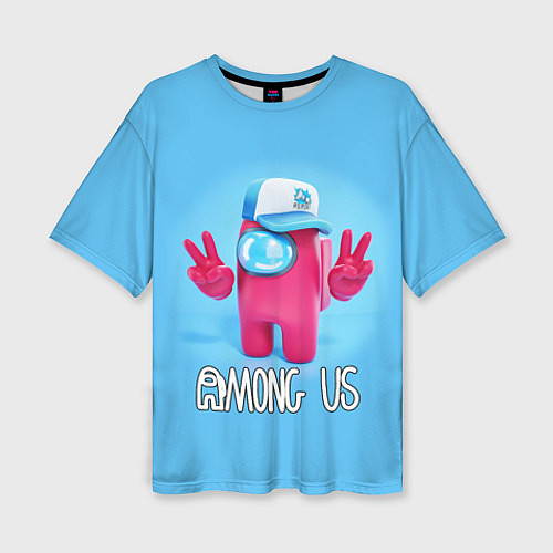Женская футболка оверсайз AMONG US / 3D-принт – фото 1