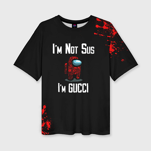 Женская футболка оверсайз Among Us Gucci / 3D-принт – фото 1