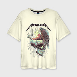 Футболка оверсайз женская Metallica, цвет: 3D-принт
