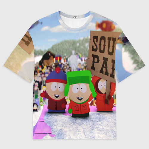 Женская футболка оверсайз Южный Парк South Park / 3D-принт – фото 1