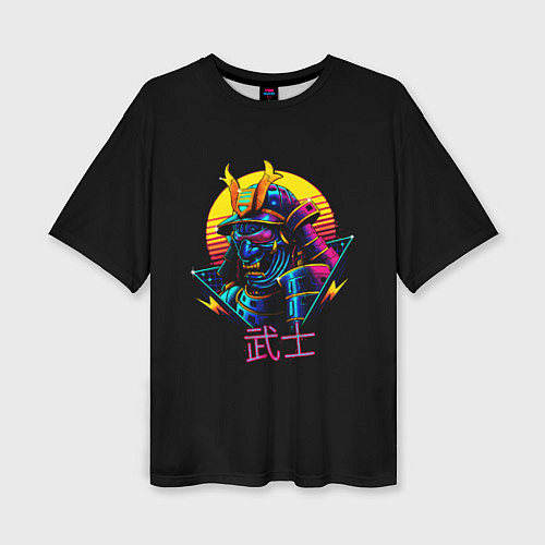 Женская футболка оверсайз Cyber Samurai / 3D-принт – фото 1