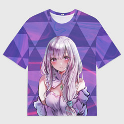 Футболка оверсайз женская Эмилия, цвет: 3D-принт