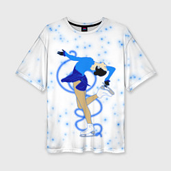 Женская футболка оверсайз Фигурное катание