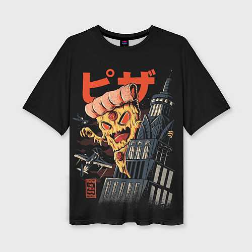 Женская футболка оверсайз Pizza Kong / 3D-принт – фото 1