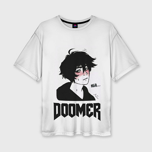 Женская футболка оверсайз Doomer boy / 3D-принт – фото 1