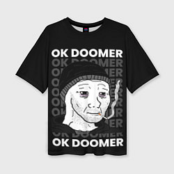 Женская футболка оверсайз OK DOOMER